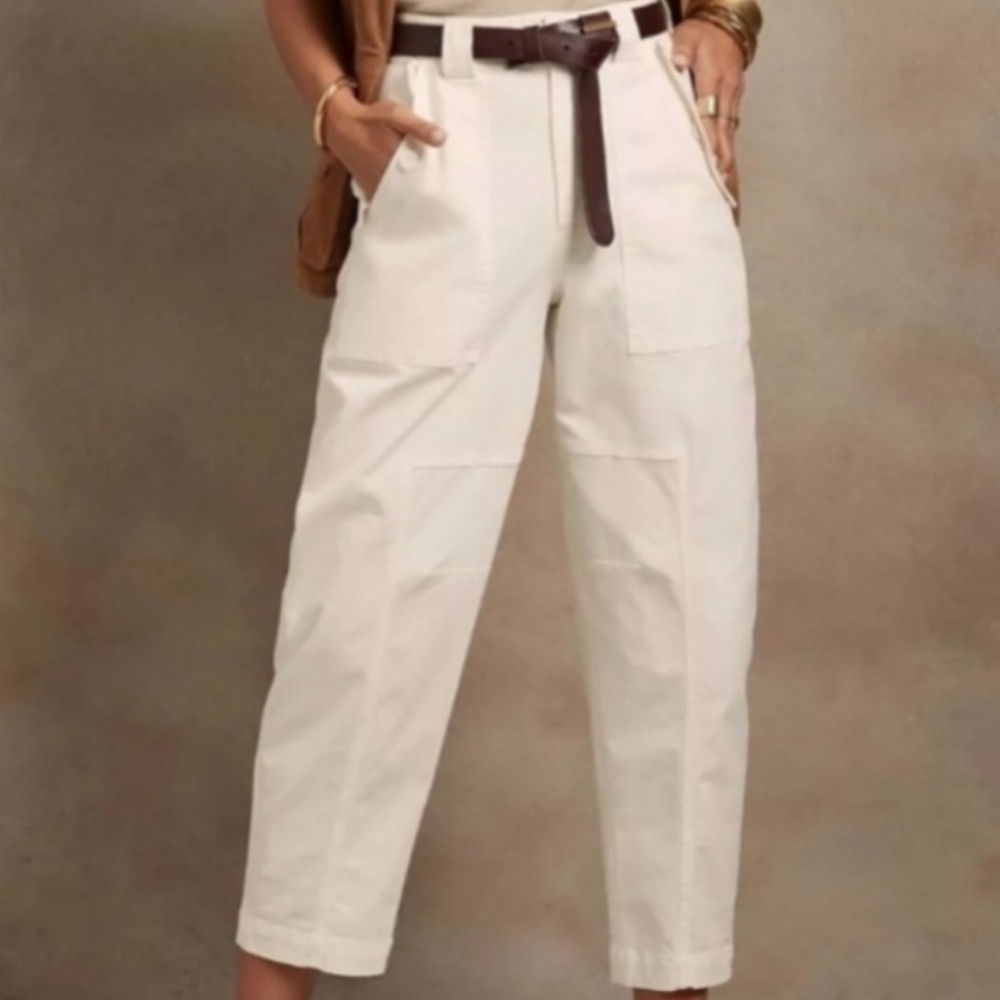 Banana Republic Cream Wide Leg Pants